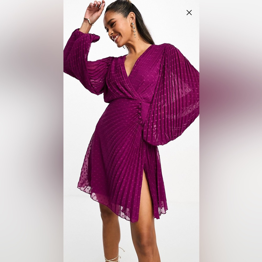 ASOS Dark Purple Wrap Dress